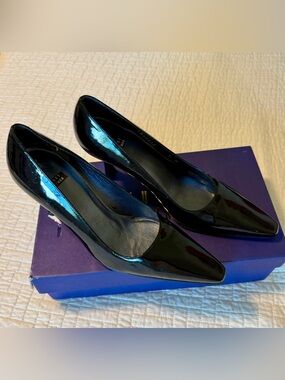 Stuart Weitzman Black Patent Pumps